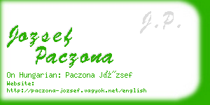 jozsef paczona business card